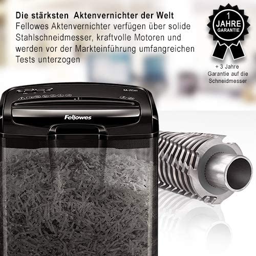 Fellowes 4701801 Cross-Cut Powershred Aktenvernichter M-7CM test