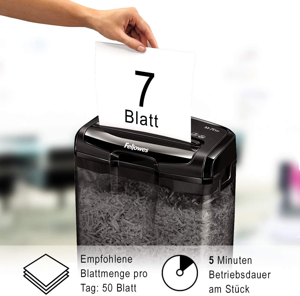 Fellowes 4701801 Cross-Cut Powershred Aktenvernichter M-7CM test
