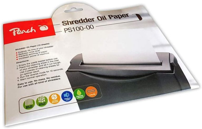 Peach PS100-00 Aktenvernichter Service Kit | 12 Ölpapiere | Aktenvernichterpflege | für hohe Schneidleistung | einfache Handhabung